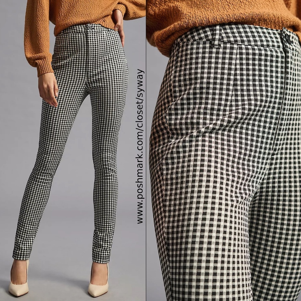NWT Anthropologie Maeve Plaid Gingham Leggings